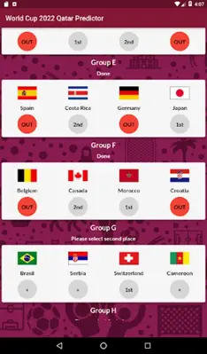 World Cup 2022 Qatar Predictor android App screenshot 2